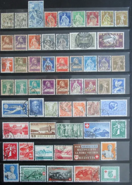 Schweiz CH Briefmarken Konvolut ca. 135 Stück ab 1882 gestempelt