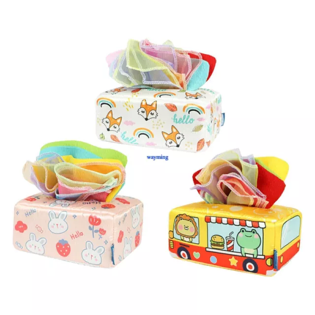 Baby Tissue Box Play Paper Crinkle Tissue for Learning Preschool Sensory Toy AU