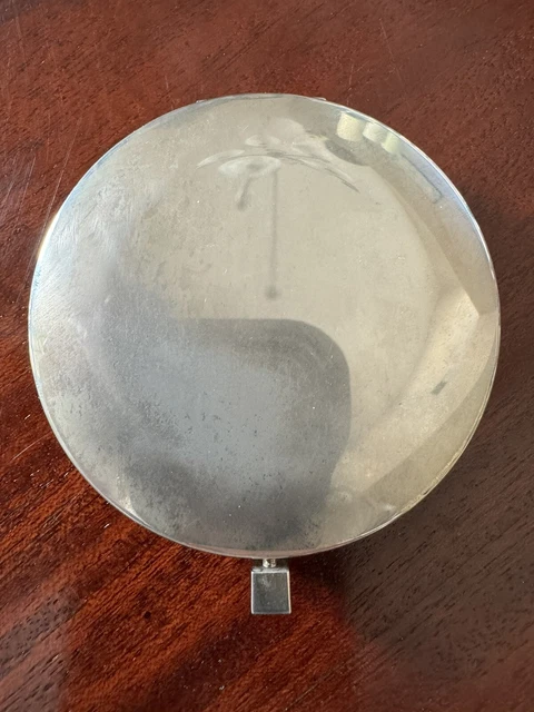 VINTAGE SAKS FIFTH Avenue Rhinestone Silver & Gold Compact Mirror with ...