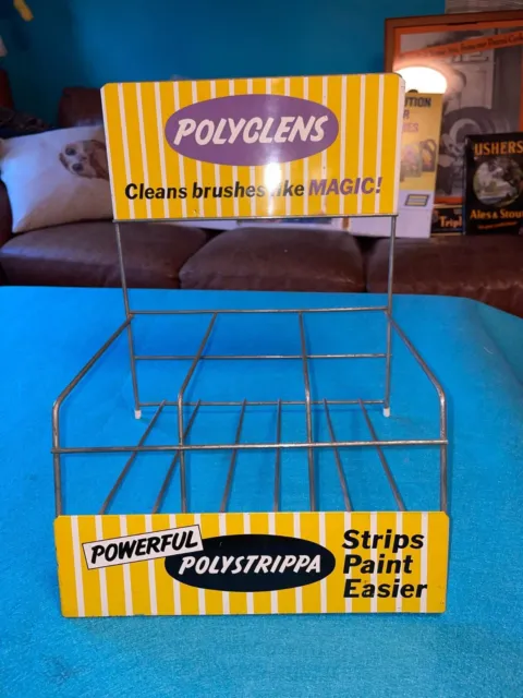Original Display Stand, Metal Shop Paint advertising Cleaning Products Shop Prop