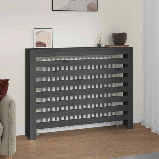 Vidaxl Copertura Termosifone Grigia 108,5x19x84 cm Legno Massello Pino