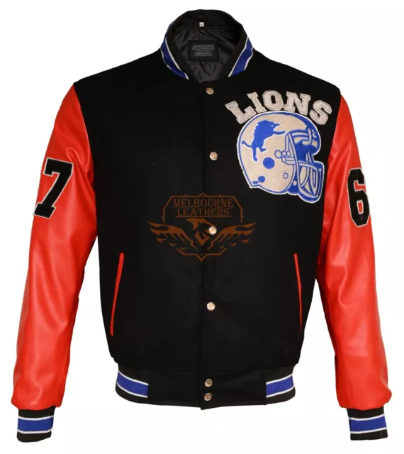 Beverly Hills Cop Eddie Murphy Axel Foley Detroit Lions Varsity Red Jacket