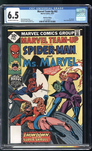 Marvel Team-Up 61 CGC 6.5 F+ Ms. Marvel Spider-Man Multi-Pack Variant Byrne art