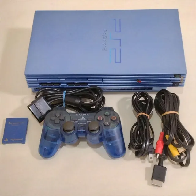 SONY PS2 PlayStation 2 SCPH-39000 Aqua Blue Game Console NO Box REF008
