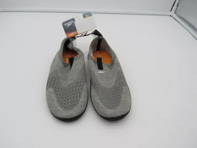 Boys Surf Strider SPEEDO Junior Medium 13-1 Gray Knit Slip on Water Shoes