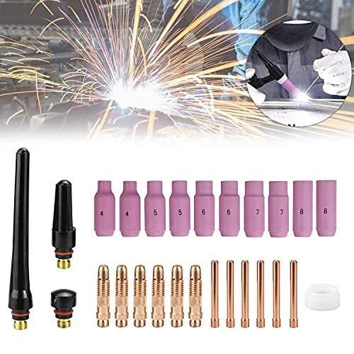 Kit 56 Pièces Accessoires TIG Céramique Pour Torche WP-17/18/26 – Buse, Lentilles, Collets, Diffuseurs, Haut De Gamme