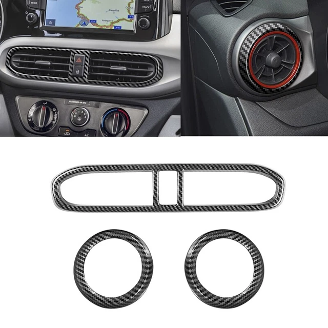 SG Store 4 Pezzi Rosso Anello Decorativo Per Presa d'aria Per Auto Compatibile Con Audi A3 S3 2013-2020 Q2 2017+ Anello In Lega Di Alluminio Diametro Esterno 63,2mm Diametro Interno 51,1mm