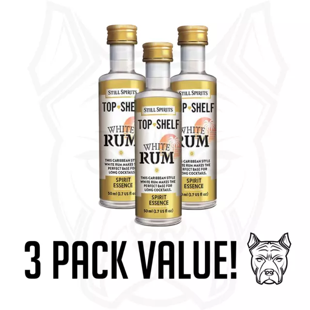 White Rum Still Spirits Top Shelf  Spirit Essence - 3 Pack Value Free Shipping!
