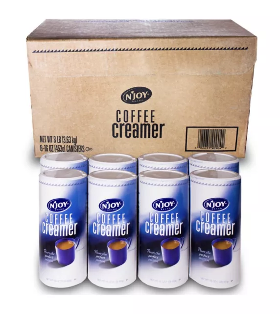 N'joy Coffee Creamer 16 oz. 8 pk. Non-Dairy & Kosher Tasty Smooth Family Pack