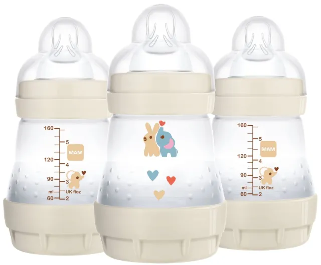 MAM Easy Start Anti Colic Baby Bottle 5 oz, Easy Switch Between Breast and Bo...