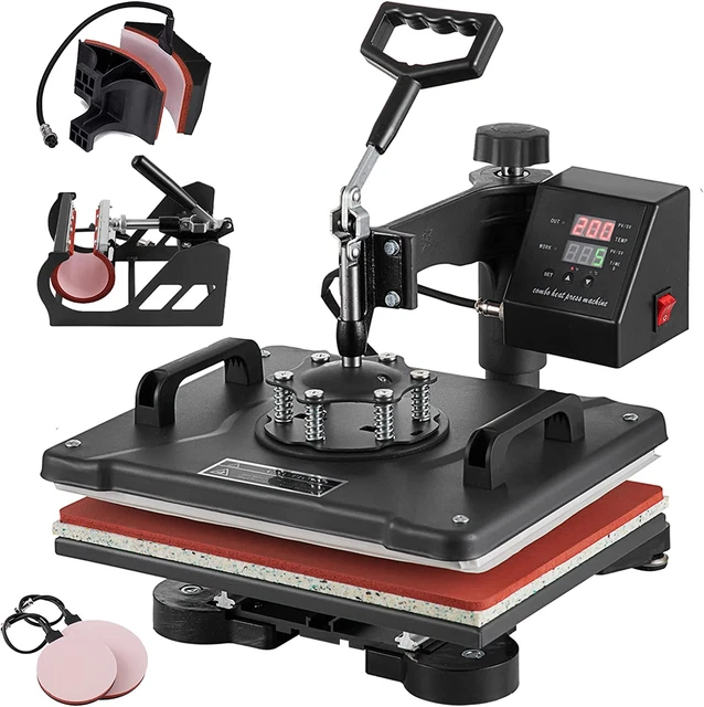 5 in 1 Heat Press Machine, 12X15 Inch Swing Away Heat Press for Sublimation, T S