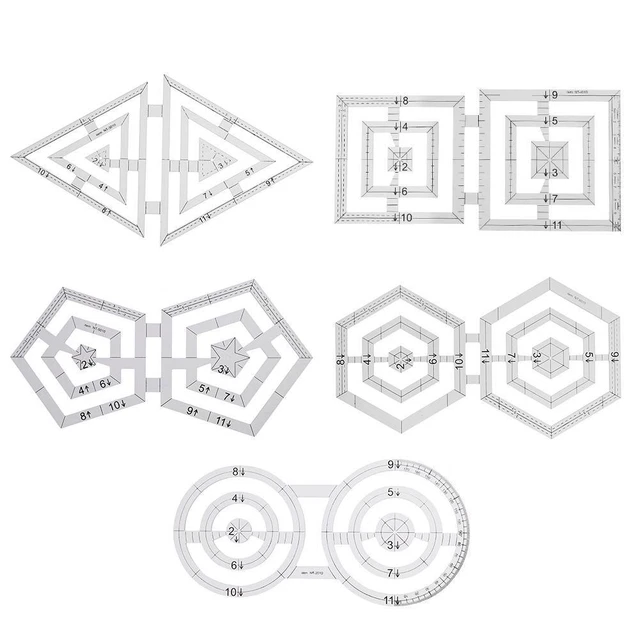 Plantillas de edredón hechas a mano regla de patchwork de acrílico hágalo usted mismo herramienta de dibujo de edredón