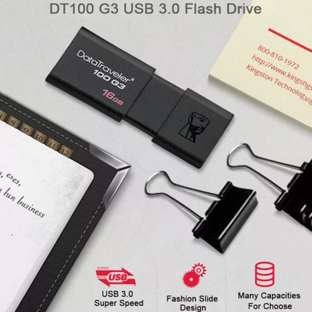 Unidad de memoria flash stick Kingston DataTraveler DT100 G3 16 GB 32 GB 64 GB USB 3.0