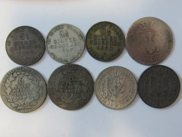 German States (Prussia) eight silver Coins