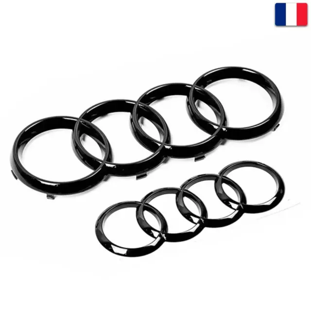 Avant Arrière Emblème pour AUDI A1 A3 A4 A5 A6 Logo Noir Badge Calandre 2