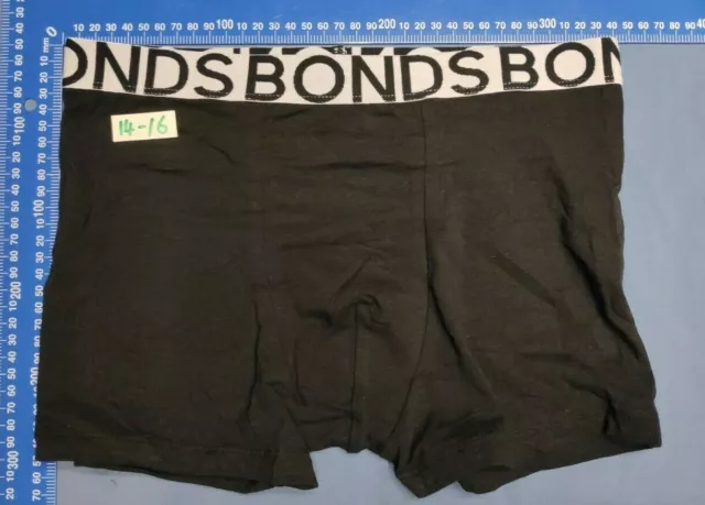 3 X Boys Cottons Bonds Underwear Trunk Boxer Shorts Size 2-16 Most Black