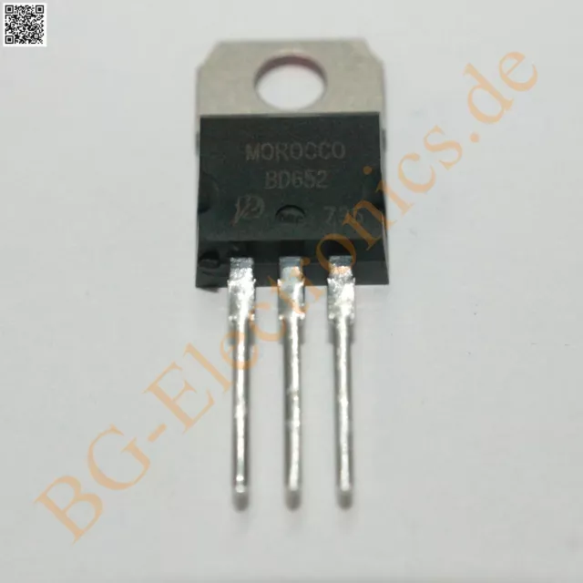 5 x BD652 TRANSISTOR DARLINGTON PNP -120V 2W -120V -8A Power Inn TO-220 5pcs