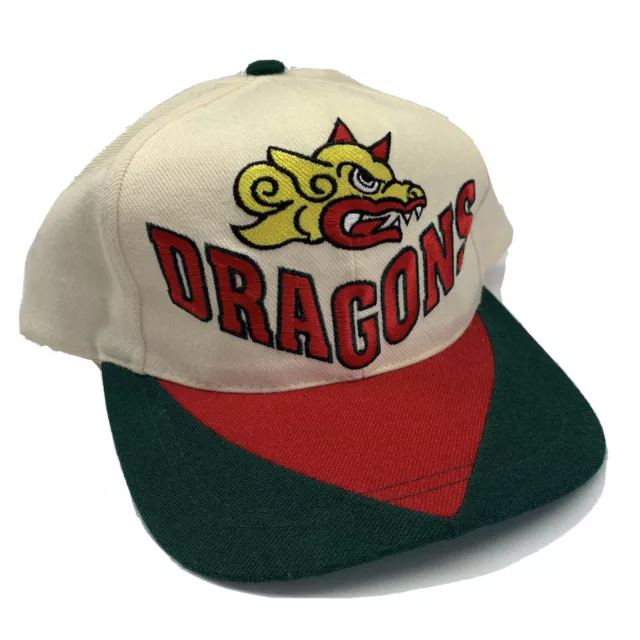 Vtg Barcelona Dragons Snapback Hat Reebok World League WLAF Wool ￼Block Script