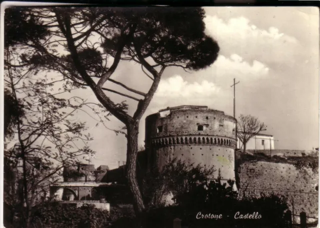 Cartolina  Crotone  B/N  Viaggiata  1956 Castello  Regalo