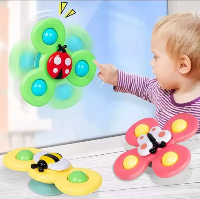 Juguete giratorio de dibujos animados para bebé, giroscopio de insectos colorido