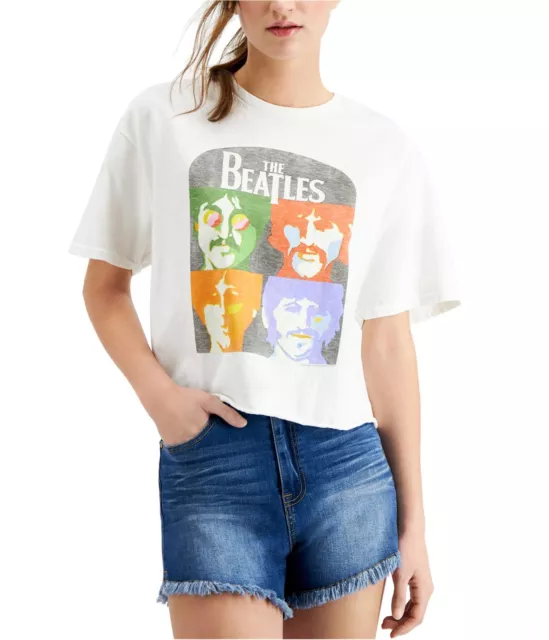 Junk Food Womens The Beatles Crop Graphic T-Shirt