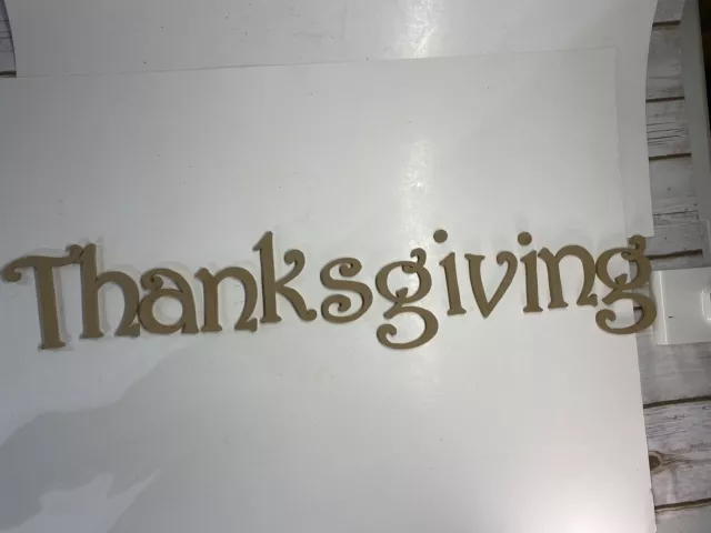 Unpainted Unfinished Craft Letters THANKSGIVING HALLOWEEN Chipboard 2