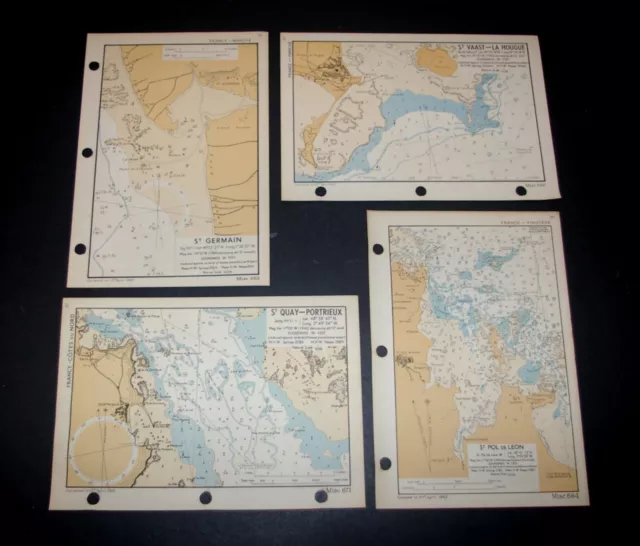 WW2 OVERLORD 4 Planning maps for D-day invasion of FRANCE - 1943 St. Germain