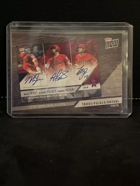 2019 Topps 2018 Topps Now Review Mike Trout Albert Pujols Shohei Ohtani #TN-9