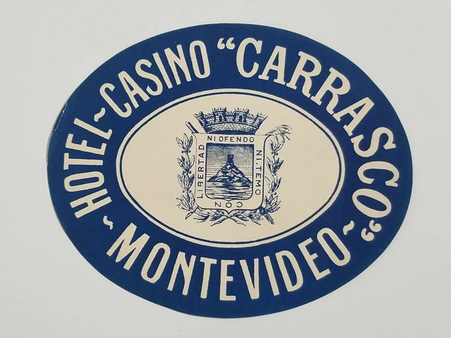 Vintage Hotel Casino Carrasco Montevideo Uruguay Large Luggage Label Unused Vintage Hotel Casino Carrasco Montevideo Uruguay Large Luggage Label Unused