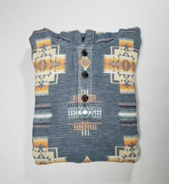 Pendleton Size Medium M Southwestern Beach Hoodie Aztec Cotton Woven Men Western