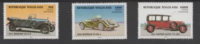 1984 Togolaise Oldtimer Poata Flugpost 3 Val. N° 524/26 MNH MF122183
