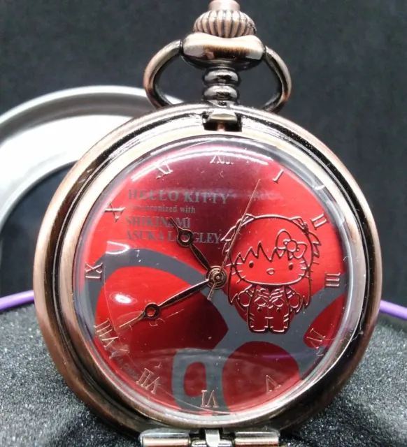 Hello​ Kitty Synchronized with ​ Evangelion Asuka Langley​ Pocket Watch...
