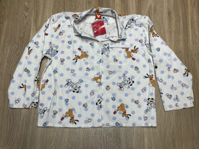 Disney’s Mickey Mouse Button Up Pajama Top - Richard Leeds International Size L