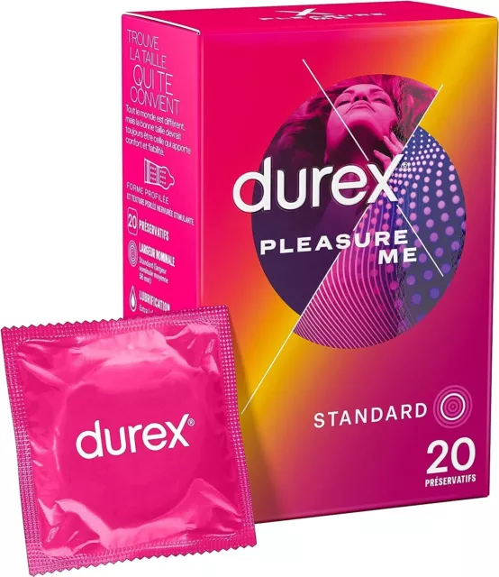 Durex PLEASURE ME - 20 Préservatifs Perlés et Nervurés