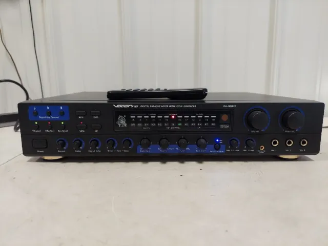 VocoPro DA-2808VE Digital Karaoke Mixer with Vocal Enhancer + Remote Works #1058