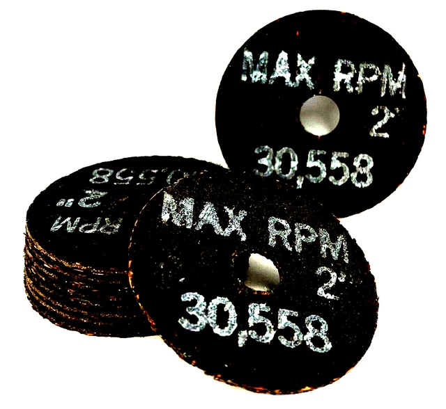 2" x 1/16" x 3/8 CUT OFF GRINDING WHEELS - FLEXOVIT F0120 - USA - 10 PCS