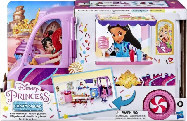 Disney Princesa Comfy Squad Sweet Treats Camión, Playset Con 16 Accesorios Raro