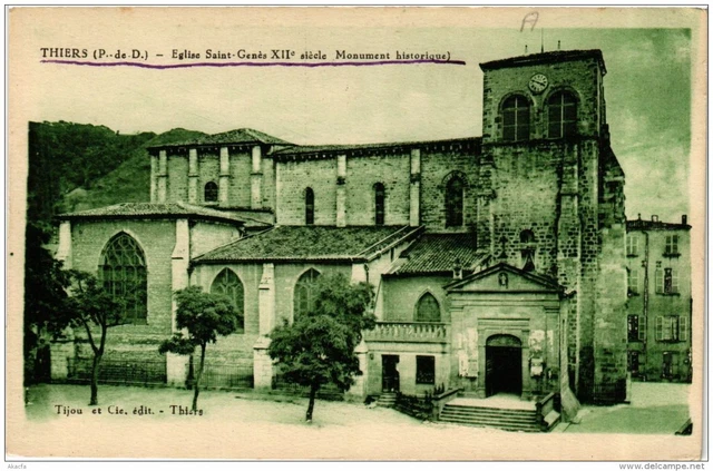 CPA AK THIERS Church of St. Genes 12th Century Historical Monument (721960)