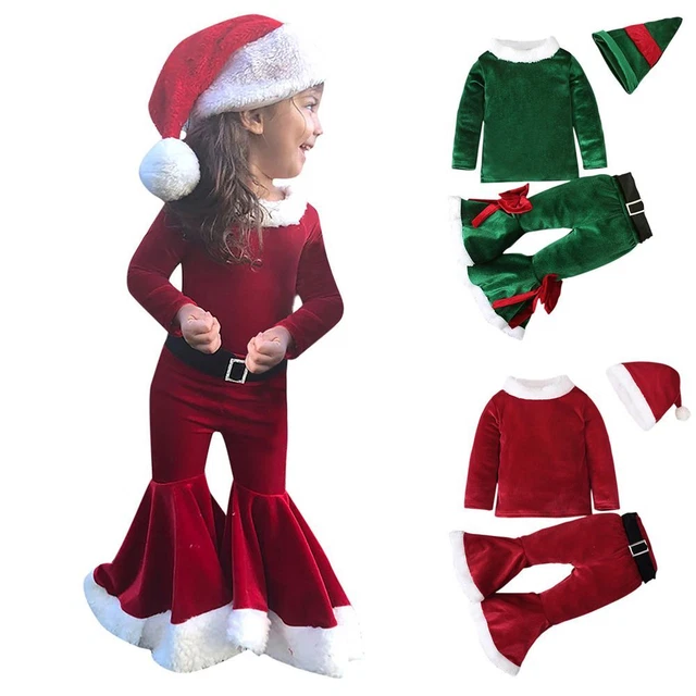 Xmas Outfit Clothes for Baby Girls Boys Santa Claus Cosplay Christmas Costume