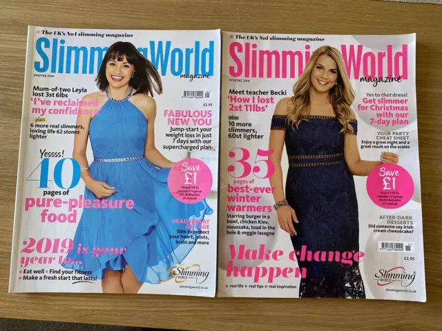 2 X  Slimming World Magazines Nov/Dec 2018 & Jan/Feb 2019