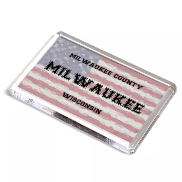 KÜHLSCHRANKMAGNET - Milwaukee - Milwaukee, Wisconsin - US-Flagge