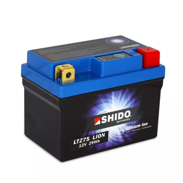 Batterie 12V 2,4AH(6AH) YTZ7S Lithium-Ionen Shido Yamaha WR 250 X DG202 08-13
