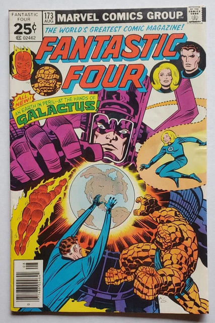 FANTASTIC FOUR #173 - Marvel - 1976 -  Galactus Appearance - Jack Kirby! - F/VF