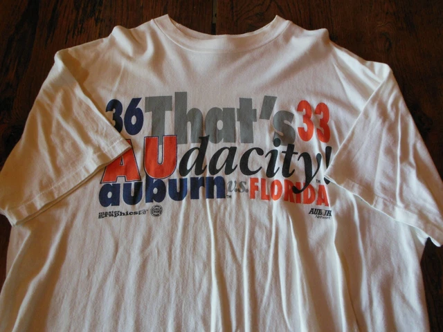 Vintage Auburn Tigers vs Florida Gators 1994 " AUdacity " XL Large T Shirt