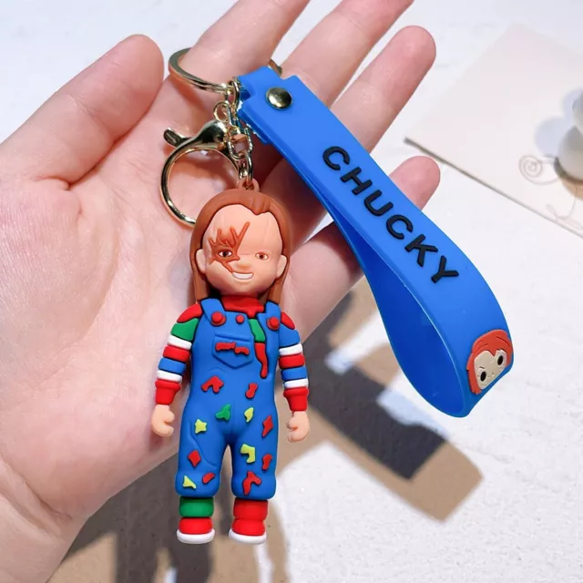 Creative Horror Movie Keychain Cartoon Chucky Doll Pendant Key Chains Bag Car