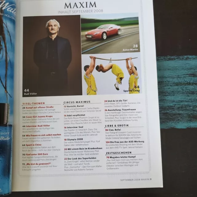 ♡ Maxim 09/2008, Joanna Krupa Männermagazin, Style, Erotik, Zeitschrift, Top 2