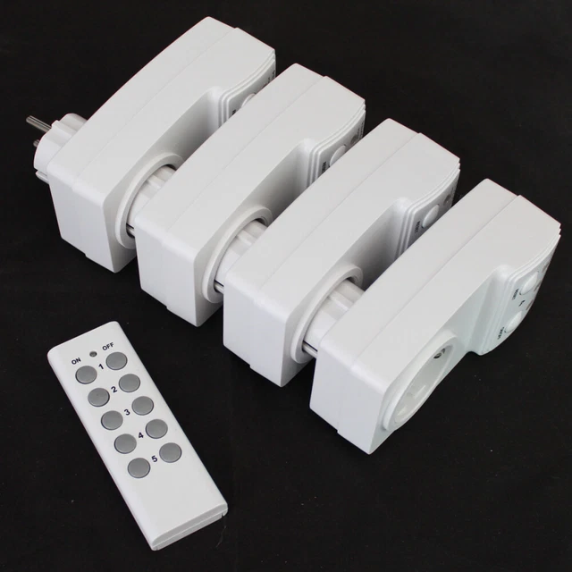 Prise de commutateur de télécommande 3PCS avec 1 télécommande 3