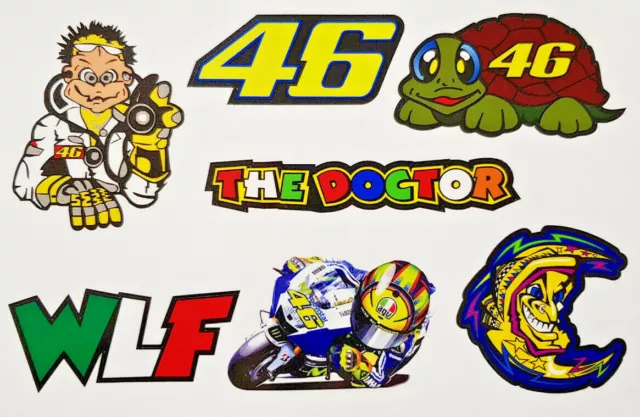 Valentino Rossi 46 G2 the doctor adesivo stickers tributo adesivi luna tartaruga
