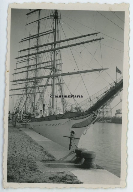 ORIG. FOTO SEGELSCHIFF Deutschland Schulschiff Schiff Boot im Hafen