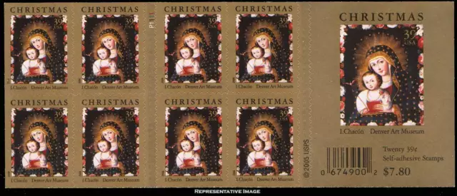 US #4100a MNH Booklet 2006 39c Christmas Madonna Chacon Denver [P1111 BC225]